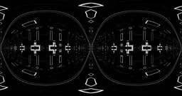 Abstract symmetrical black and white HDR lighting for 3D scenes, imaginative Blender creation for motion graphics.