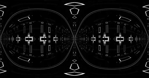 Abstract symmetrical black and white HDR lighting for 3D scenes, imaginative Blender creation for motion graphics.