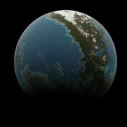 Highly detailed Earth-like 3D model with customizable surface for Blender 3D artists.