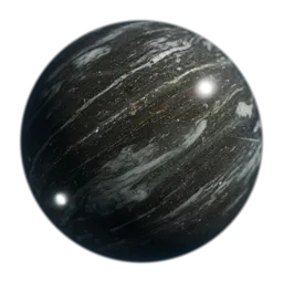 Black marble with stripes