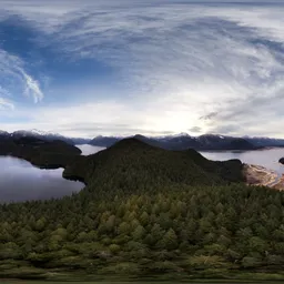 Aerial Mountain Lakes Clouds