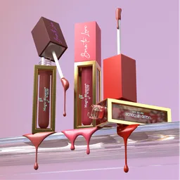 Liquid lipstick liquid drops animation