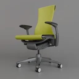 HM Embody Chair Graphite/Yellow