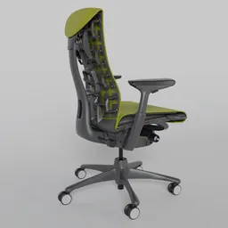 HM Embody Chair Graphite/Yellow