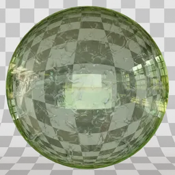 Wrinkled glass procedural material