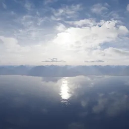 Aerial Mountain Lake Landscape