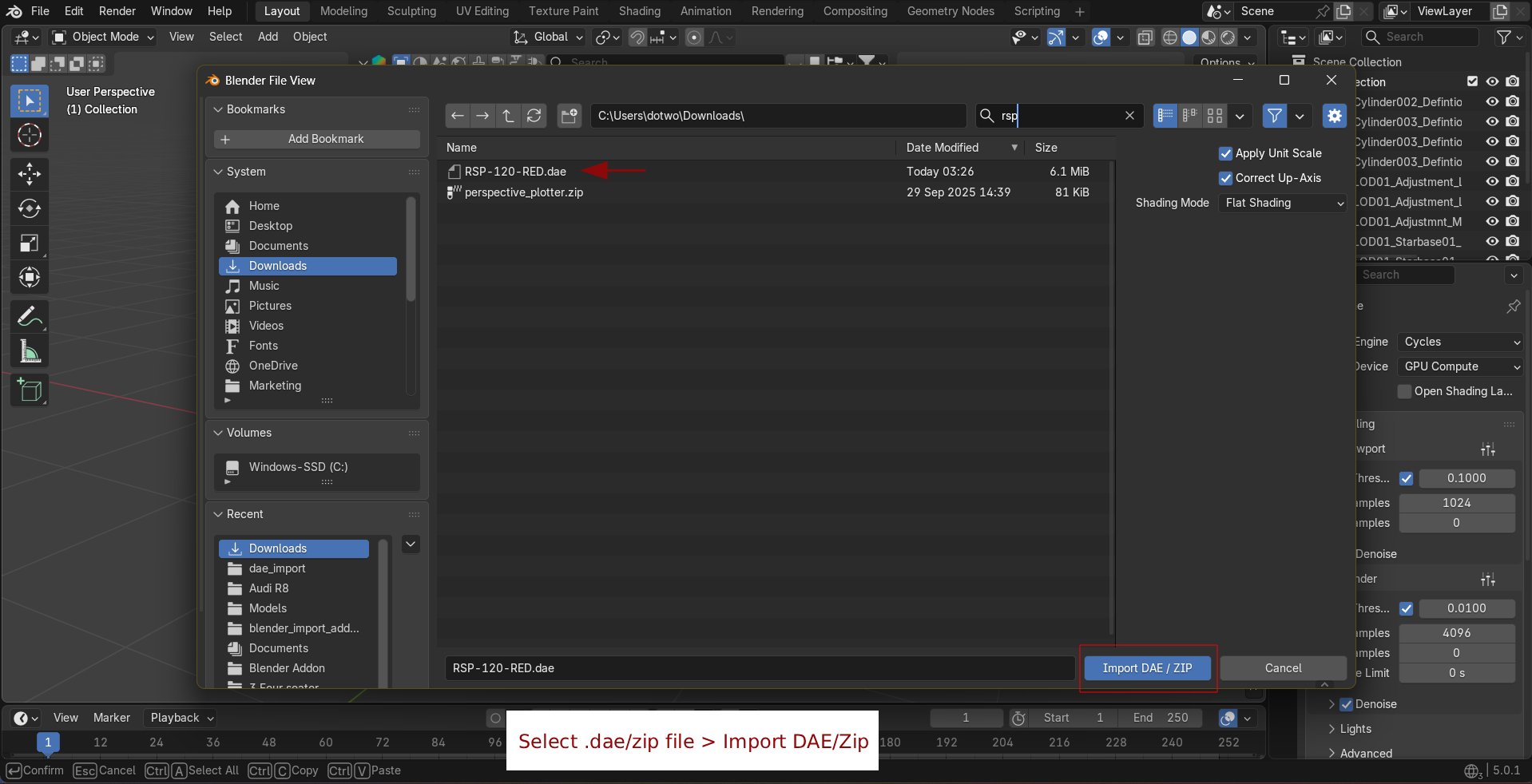 DAE Importer for Blender 5.0+ (COLLADA Restore) | Import - Export add ...