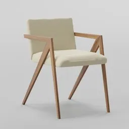 Minimalist Scandi Wooden Armchair