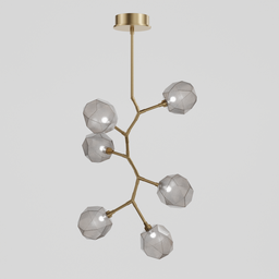 "Discover Gem Modern Vine LED Chandelier, a stunning ceiling light 3D model for Blender featuring delicate glass flowers and inspired by the concept of lighting as home jewelry. Designed by Hammerton Studio, this elegant and enchanting piece is perfect to create a low-key and dreamy atmosphere in any interior."