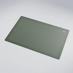 Highly detailed 3D rendering of a textured cutting mat with measurements for Blender artists and CGI projects.