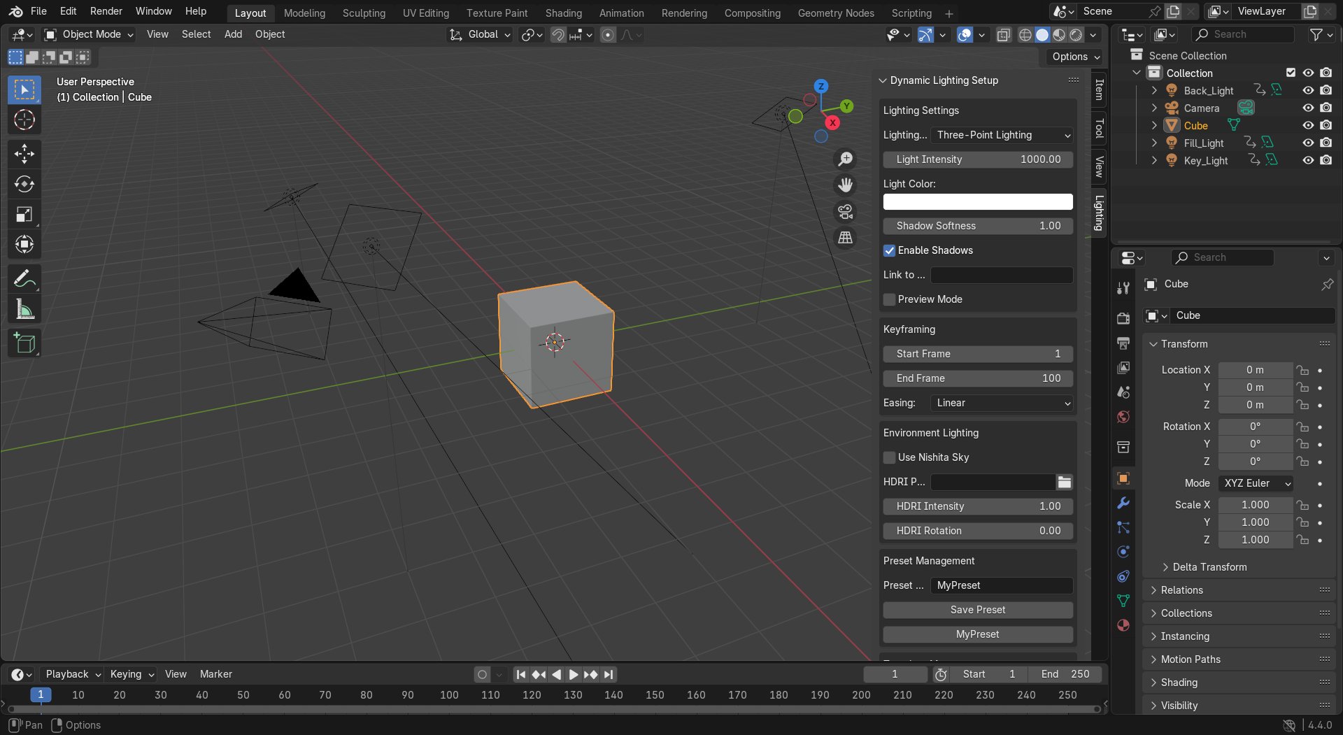 Dynamic Light Setup Pro | Render add-ons | Blendkit