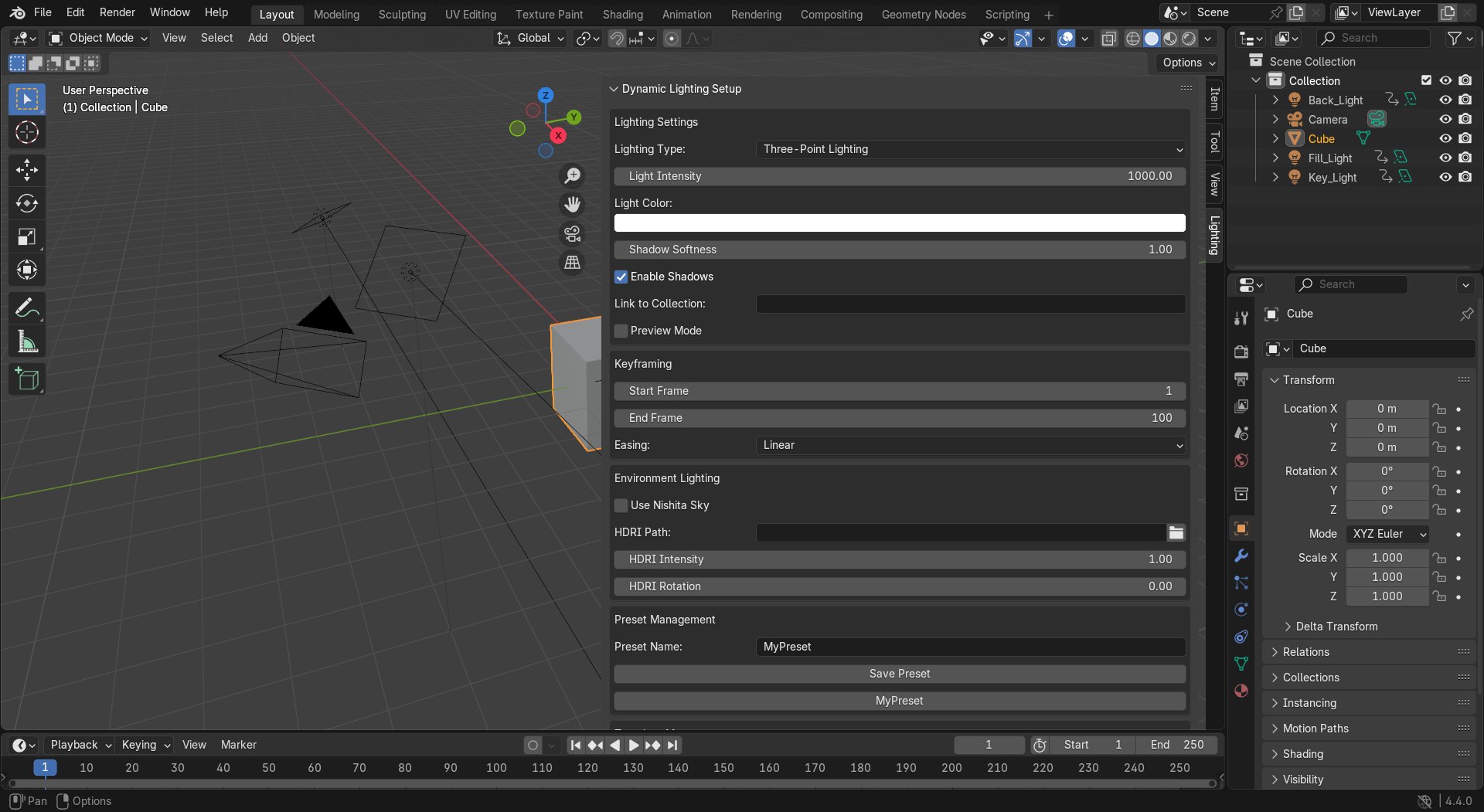 Dynamic Light Setup Pro | Render add-ons | Blendkit