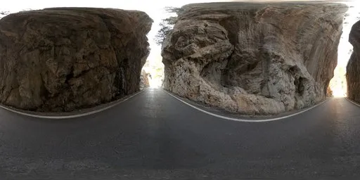 View Of The Road Around The Mountains