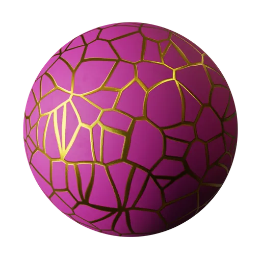 Ornate Pink and Gold Fractured Pattern