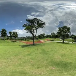 A small hilltop in a daytime city