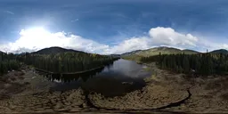 Lake in Canadian Mountain Landscape