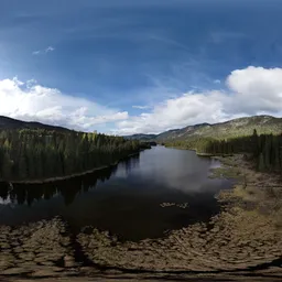 Lake in Canadian Mountain Landscape