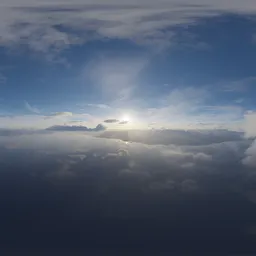 Cloudy Sunny Dramatic Landscape Aerial