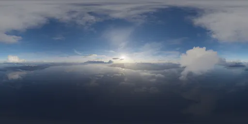 Cloudy Sunny Dramatic Landscape Aerial