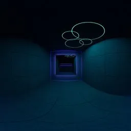 Neon Blue Room