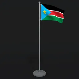 Animated Flag of South Sudan