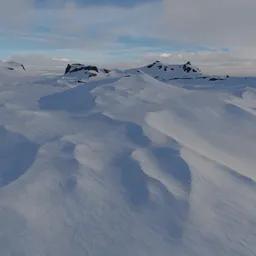 Snow Field Terrain Landscape