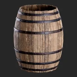 Medieval Wooden Barrel