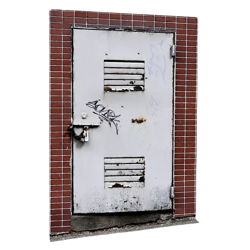 Scan Old Metal Door