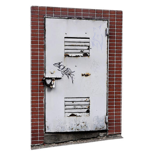 Scan Old Metal Door