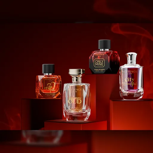 Smoky perfume mockup