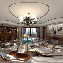 Warm Light Dining room