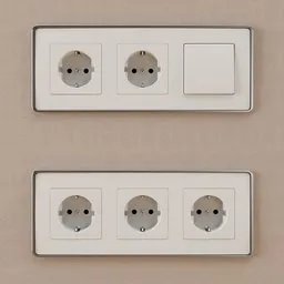 Set switch & socket Simon 82