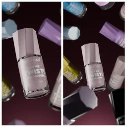 Nail enamel floating shot