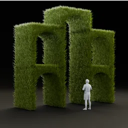 Nature-Integrated Grass Arches Concept