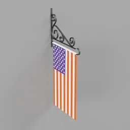 Wall Mount US Flag
