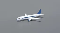 Low Poly Airbus A320 Airplane