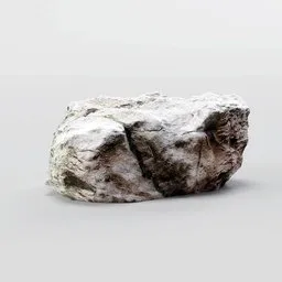 Low-poly 3D rock model with realistic PBR textures, perfect for Blender landscape scenes.