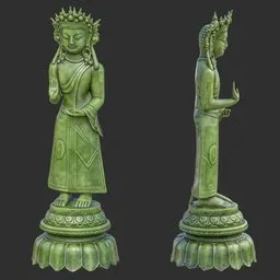 Tibetan Altar Figure Sacred Jade