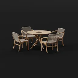 Round Dining Table Set with Chairs
