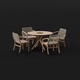 Round Dining Table Set with Chairs