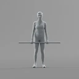 Lowpoly Fitness Girl
