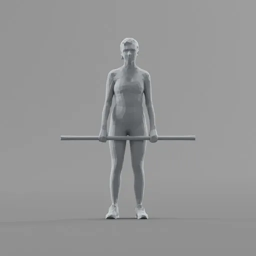Lowpoly Fitness Girl