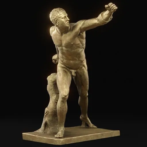 statue of Brass Borghese gladiator