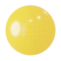 Rotating white dots on yellow background