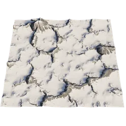 High-quality snowy terrain 3D model with detailed textures for Blender 3D projects.