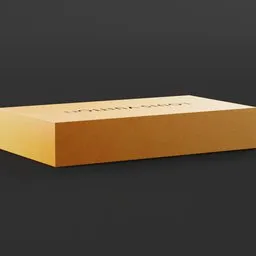 Detailed 3D model of a designer packaging box, optimized for Blender rendering.