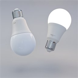 3D modeled adjustable LED smart bulbs, realistic detail, suitable for Blender rendering and industrial design visualization.