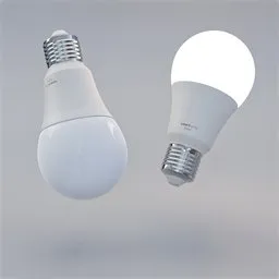 "Industrial light 3D model of a Samsung SmartThings compatible, LED smart lamp bulb with adjustable color temperature. Highly detailed and inspired by aesthetic dynamic lighting, this 3D model is perfect for your Blender 3D projects."