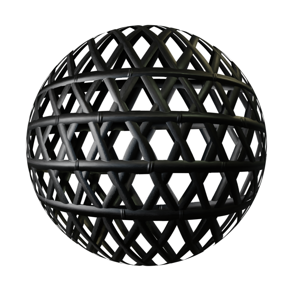 Black Bamboo Lattice | FREE wood materials | BlenderKit