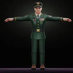 Stylized Male Army Officer